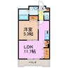 ミーティア 1LDKの間取り