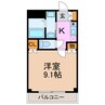 ソフィアブルー 1Kの間取り