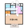 アンプルール　ブワ　883 1Kの間取り