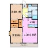 ヒルズ･アルカディア 2LDKの間取り