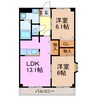 ヒルズ･アルカディア 2LDKの間取り