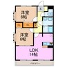 アンプルールリーブル滝ノ水 2LDKの間取り