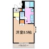ブルーハイツ 1Kの間取り