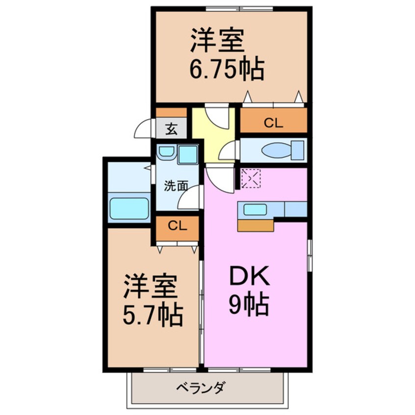 間取図 グランディールⅡ