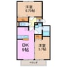 名鉄常滑線・空港線/名和駅 徒歩12分 3階 築16年 2DKの間取り