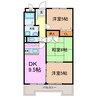 エポック篭山 3DKの間取り