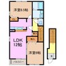メラルージュ 2LDKの間取り