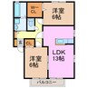 ロイヤルステージＤ 2LDKの間取り