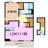 レーネ 1LDKの間取り