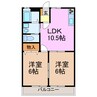 ハイツカトレア 2LDKの間取り