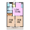 ハイツカトレア 2LDKの間取り