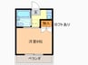 ラルジュ左京山 1Kの間取り