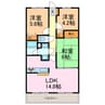 ユニオンヒルズ丘下 3LDKの間取り