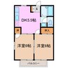 サウスレジデンス 2DKの間取り