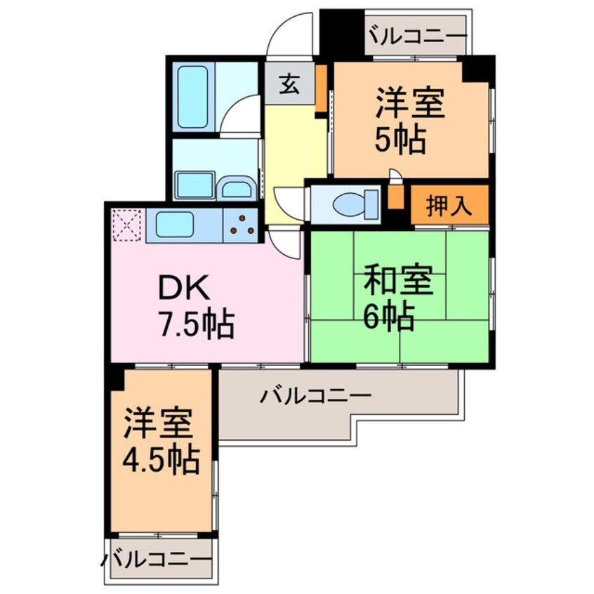 間取図 コンセール鳴海