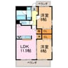レージュアイ 2LDKの間取り