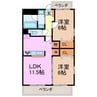 レージュアイ 2LDKの間取り