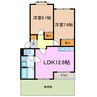 ポラリス(桶狭間北) 2LDKの間取り