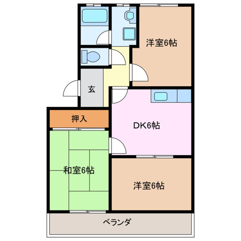 間取図 ハイツフローラⅠ