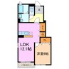 アビタシオン 1LDKの間取り