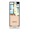 バンヴェール 1Kの間取り