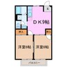 クレセント大高 2DKの間取り