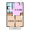 クレセント大高 2DKの間取り