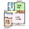 カーサタツミ 2LDKの間取り
