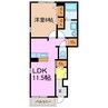 フォルテシモ　ｆ 1LDKの間取り