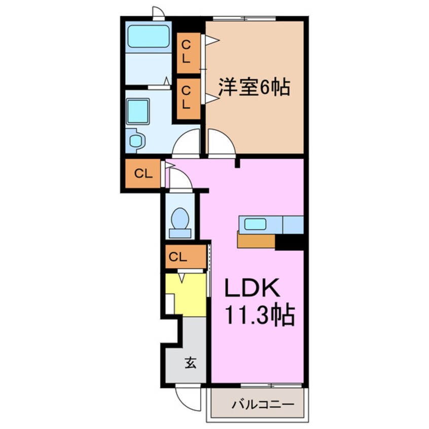 間取図 フォルテシモ　ｆ