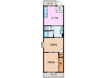 間取図 コーポ岡部緑ヶ丘