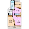 浦里第一マンション 1LDK+Sの間取り