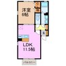ホワイトステージＡ・Ｂ 1LDKの間取り
