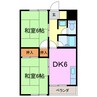メゾングリーンイースト 2DKの間取り