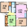 アドザックス桃山 3LDKの間取り