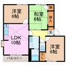 アドザックス桃山 3LDKの間取り