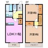 パビヨン竹の山 2LDKの間取り