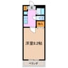 コーポルミナス 1Kの間取り