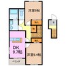 レザン 2DKの間取り