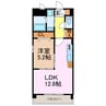 グランブルーⅡ 1LDKの間取り