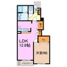 ガーデンヒルズ上ノ山2 1LDKの間取り