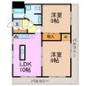 マイアみどり 2LDKの間取り
