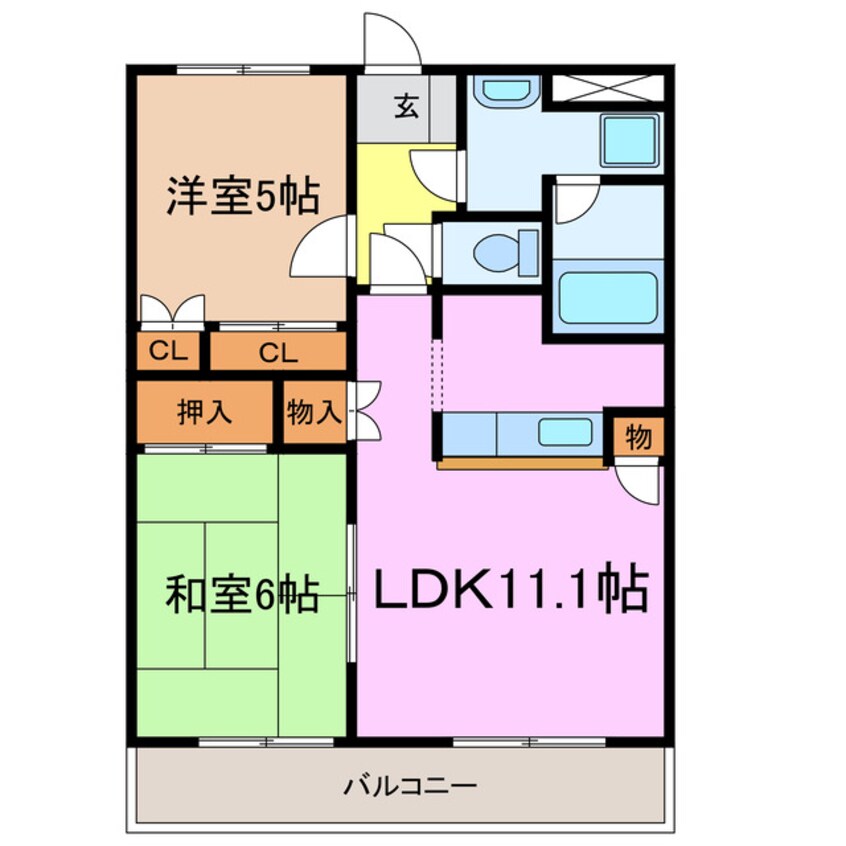 間取図 グランべール添上