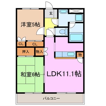 間取図 グランべール添上