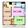 グランベール添上 3DKの間取り