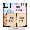 名鉄名古屋本線/鳴海駅 バス:8分:停歩4分 2階 築32年 2DKの間取り