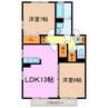 アムールⅡ 2LDKの間取り