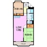 メゾンリヴェール 2LDKの間取り