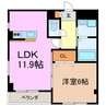 excel 1LDKの間取り