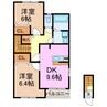 フィオーレ（八つ松） 2DKの間取り